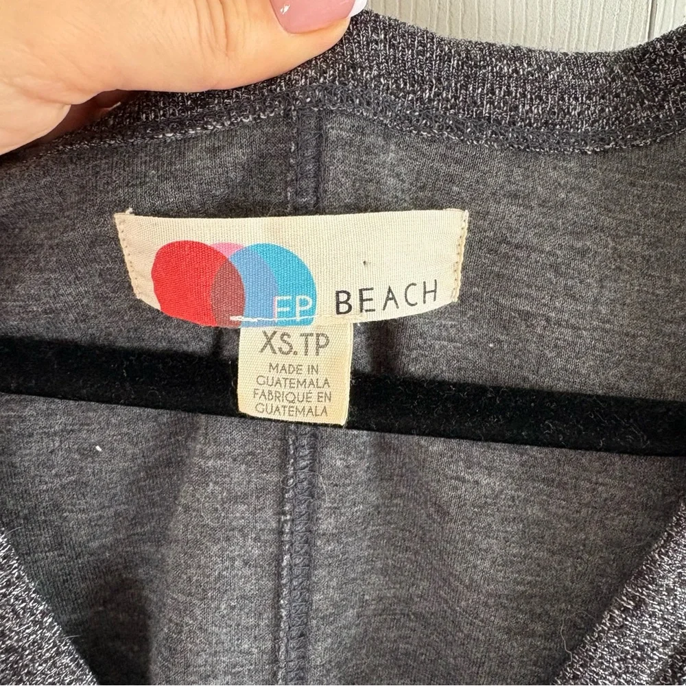 Free People Beach Slouchy Lounge Comfy‎ Oversized Cover Up Dress Gray XS Coastal